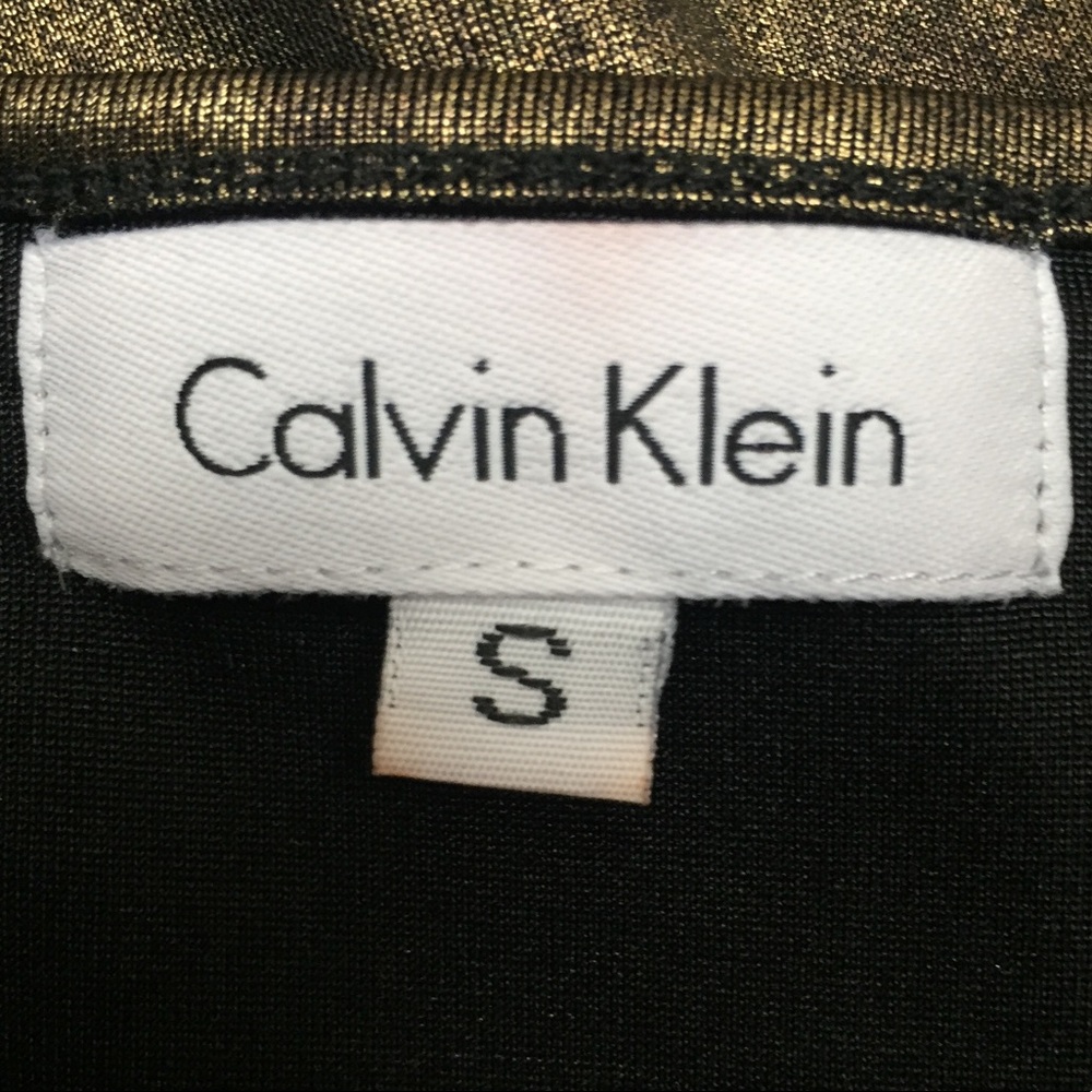 Calvin Klein Metallic Drape Neck Tank Small - Picture 7 of 8